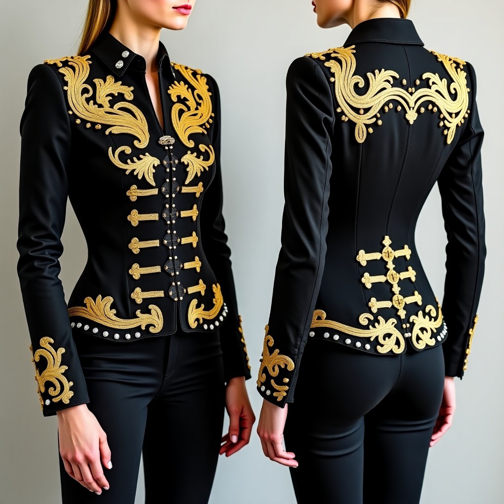 Fancy Ornate Filigree Fashion Jacket Dress