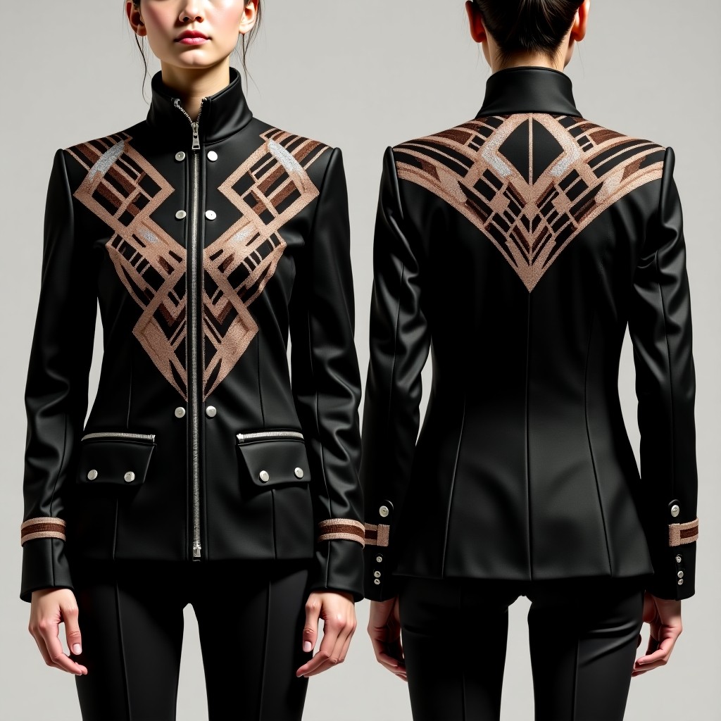 Luxury Botanical Branch Embroidered Jacket
