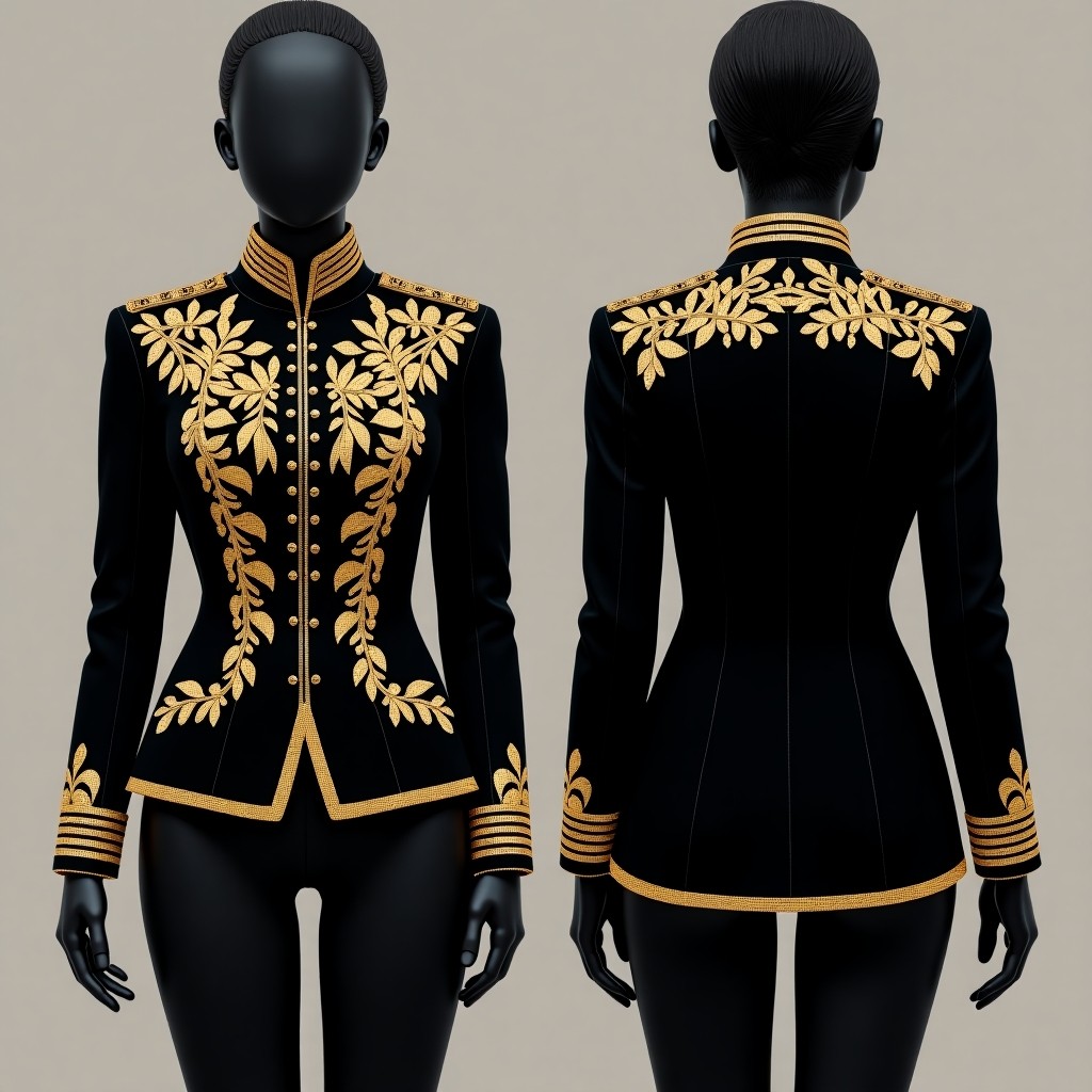 Fancy Symmetrical Vine Jacket Dress