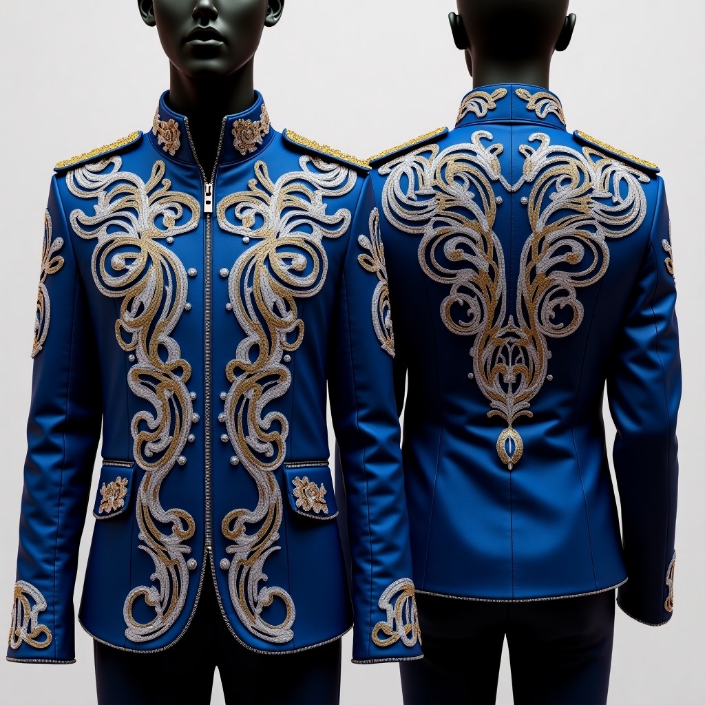 Luxury Ornamental Vine Jacket Dress