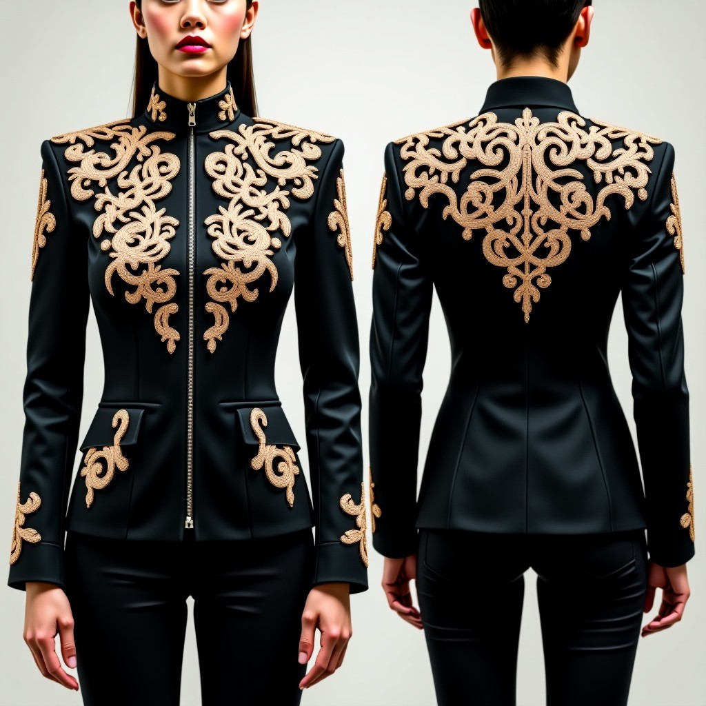 Ornate Couture Floral Embroidered Jacket