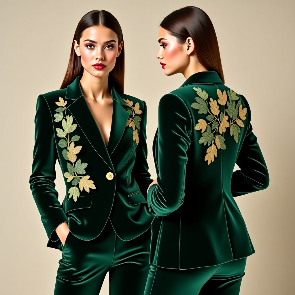 Luxury Garden Motif Blazer