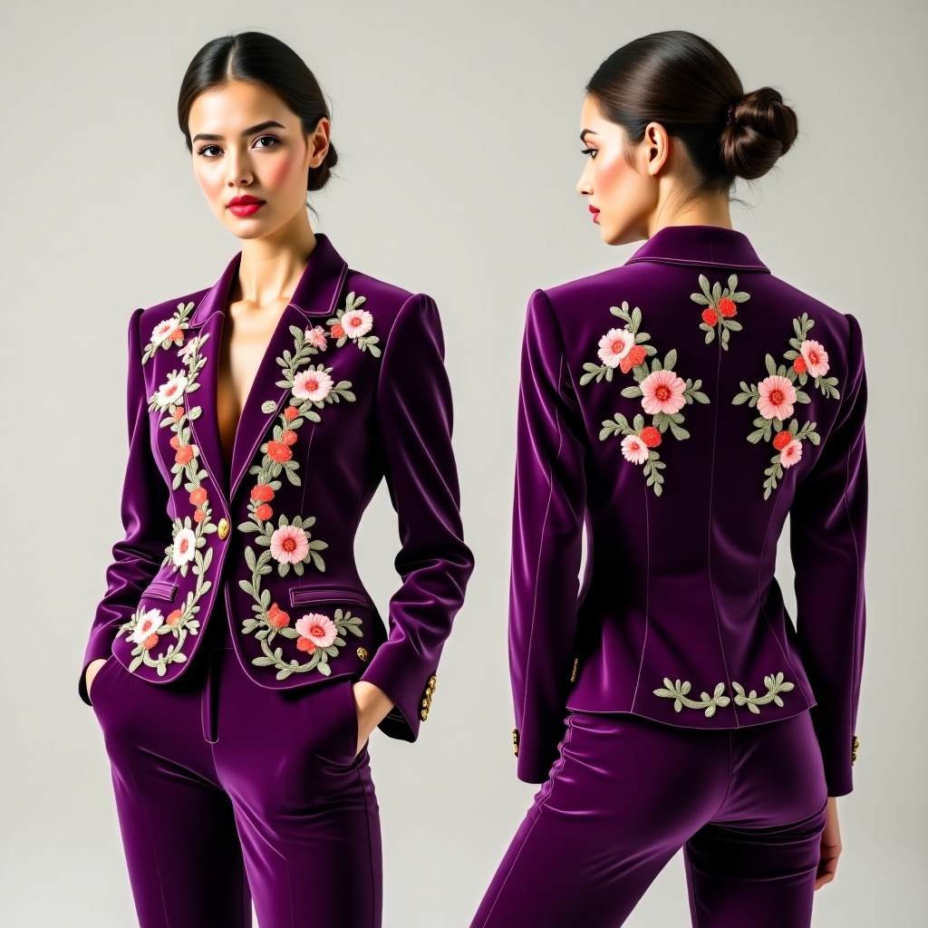 Luxury Ornamental Front Blazer
