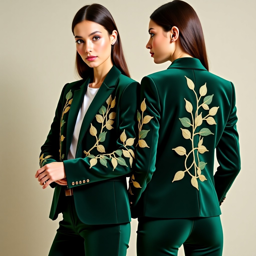 Luxury Floral Embroidery Statement Blazer