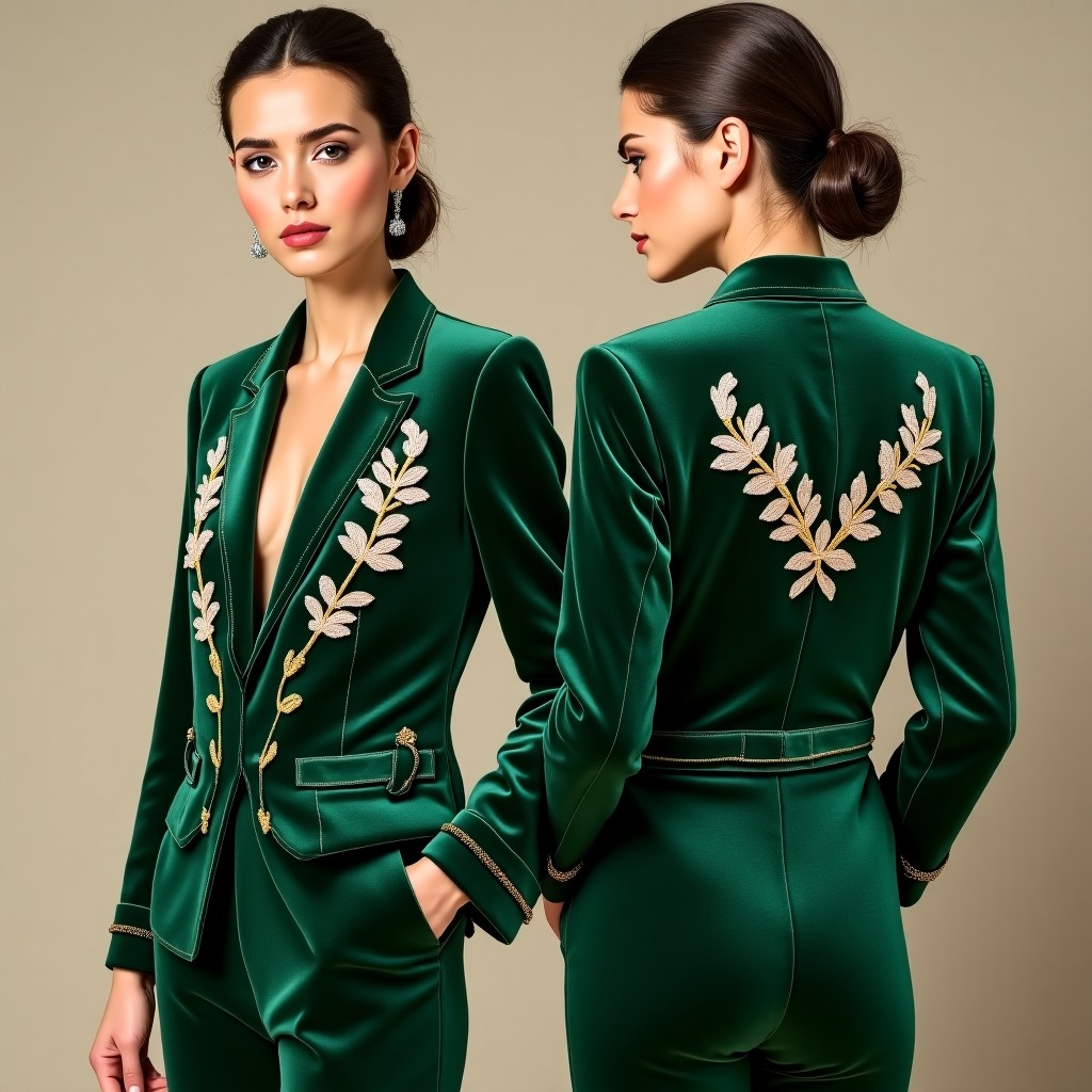 Luxury Floral Vine Jacket Blazer