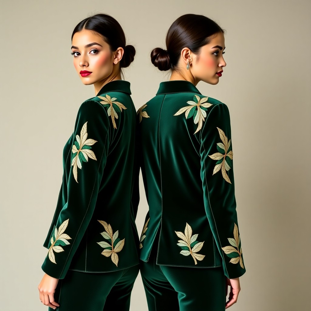 Luxury Floral Border Embroidered Blazer