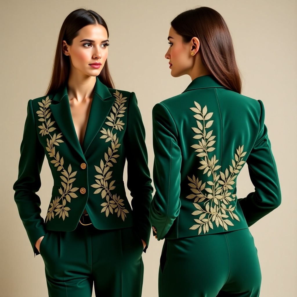 Royal Floral Vine Luxury Blazer