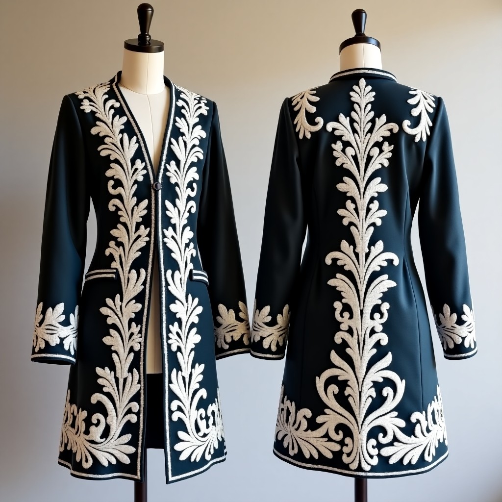 Royal Floral Motif Embroidered Karakou Jacket