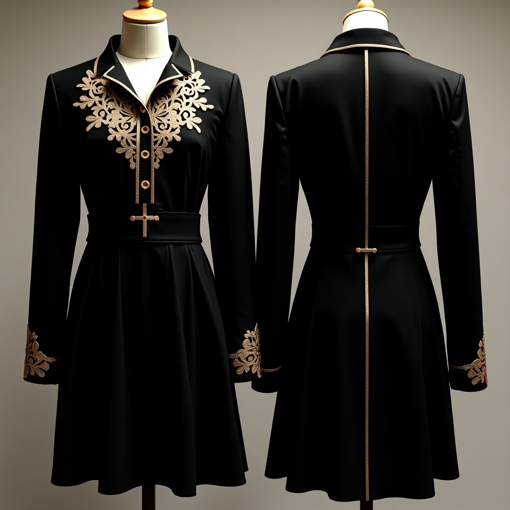 Elegant Ornamental Hem Embroidered Jacket
