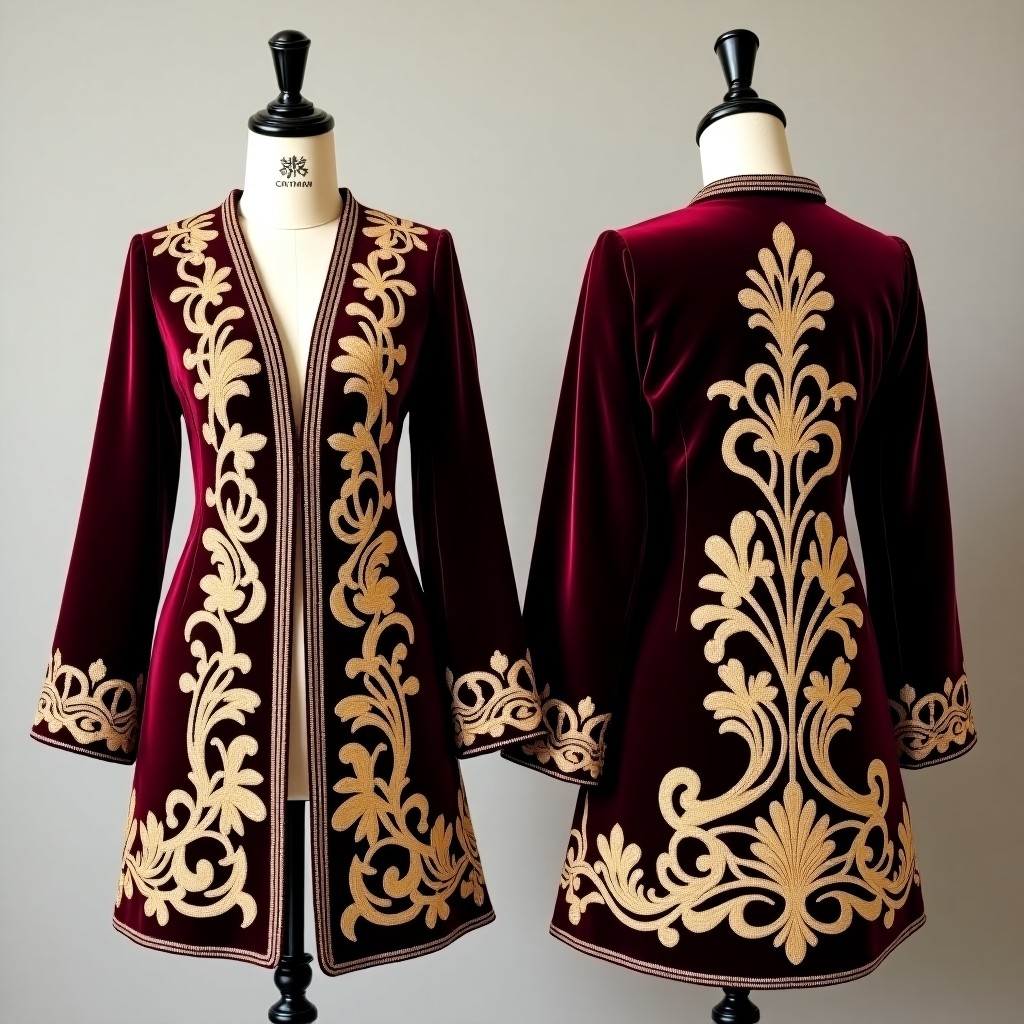 Luxury Botanical Karakou Designer Jacket