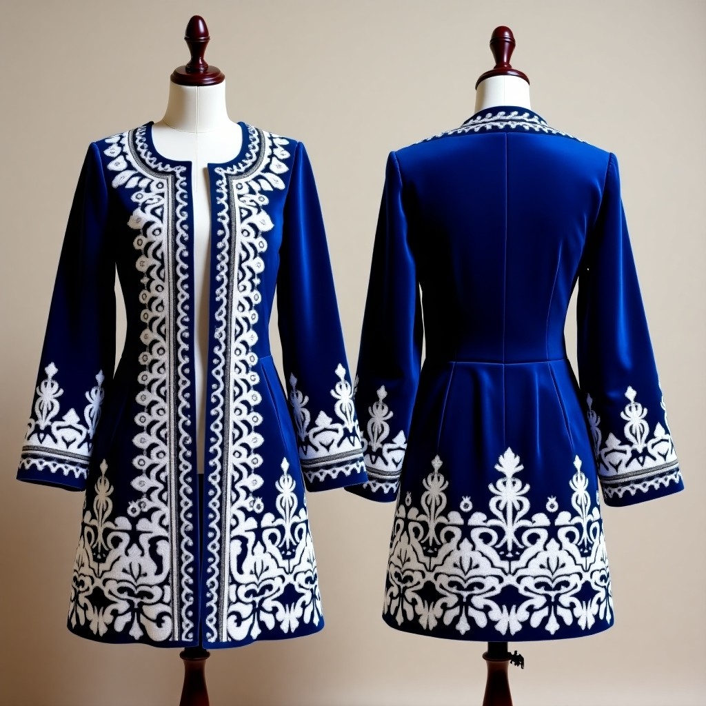 Botanical Panel Embroidered Fashion Jacket