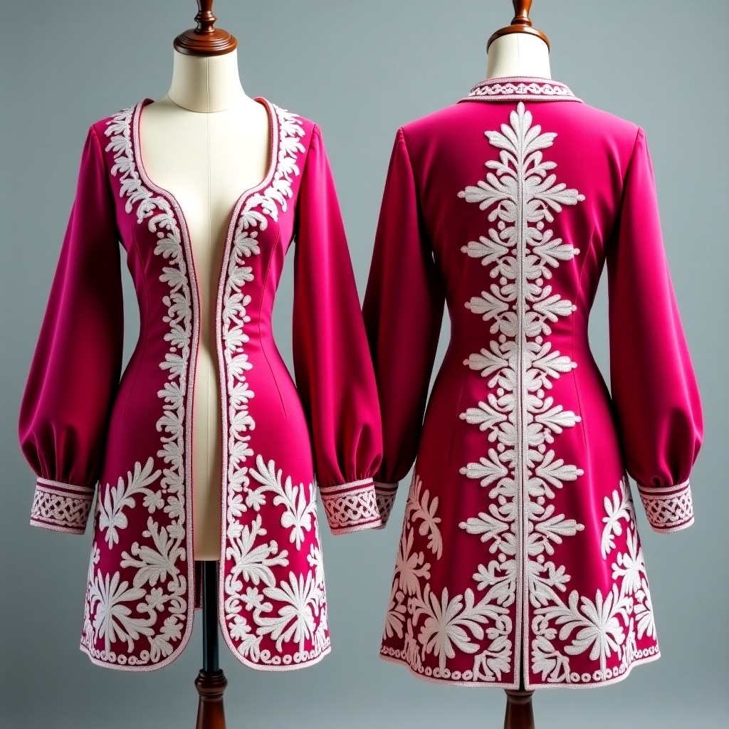 Luxury Vine Motif Embroidered Jacket