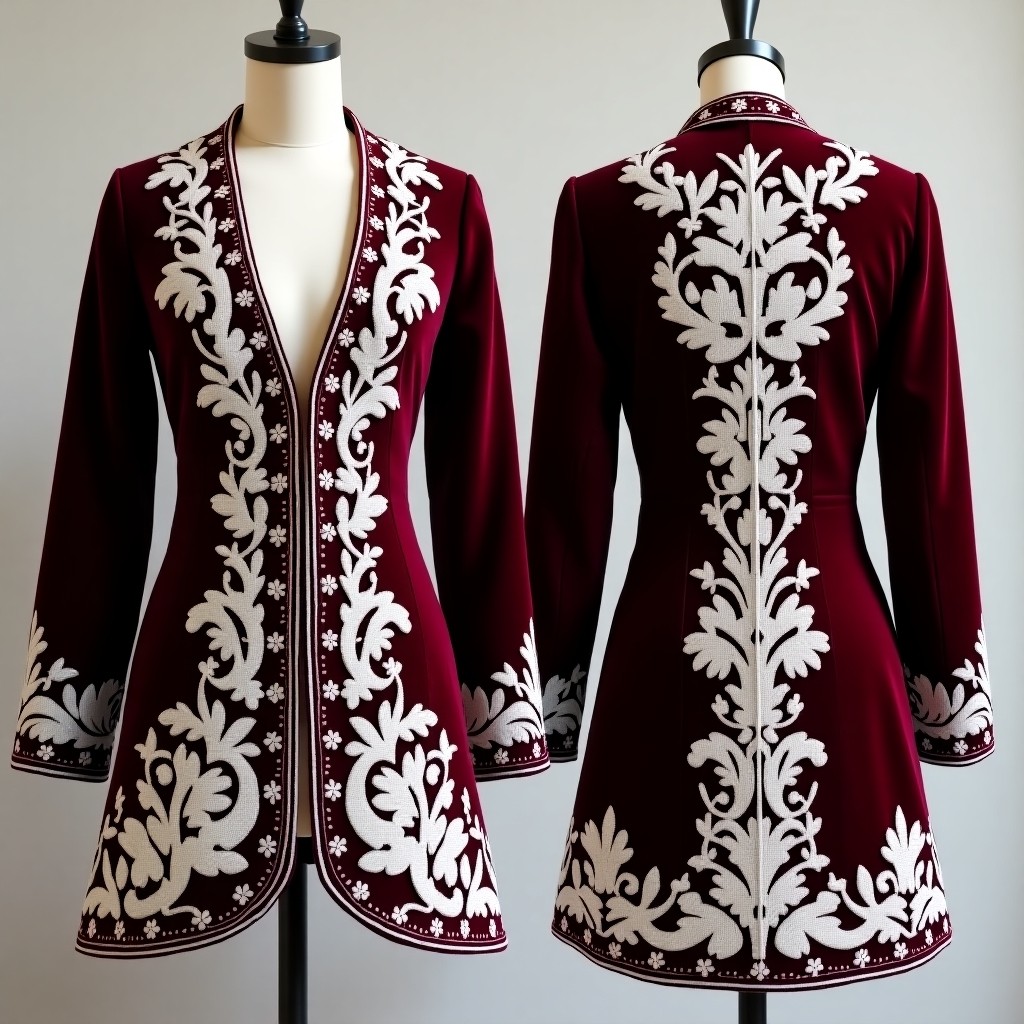 Regal Floral Embroidered Luxury Jacket