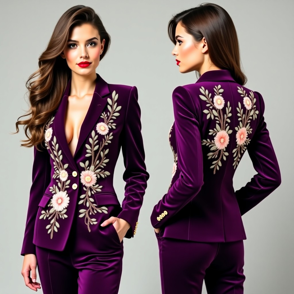 Full Floral Embroidered Luxury Jacket