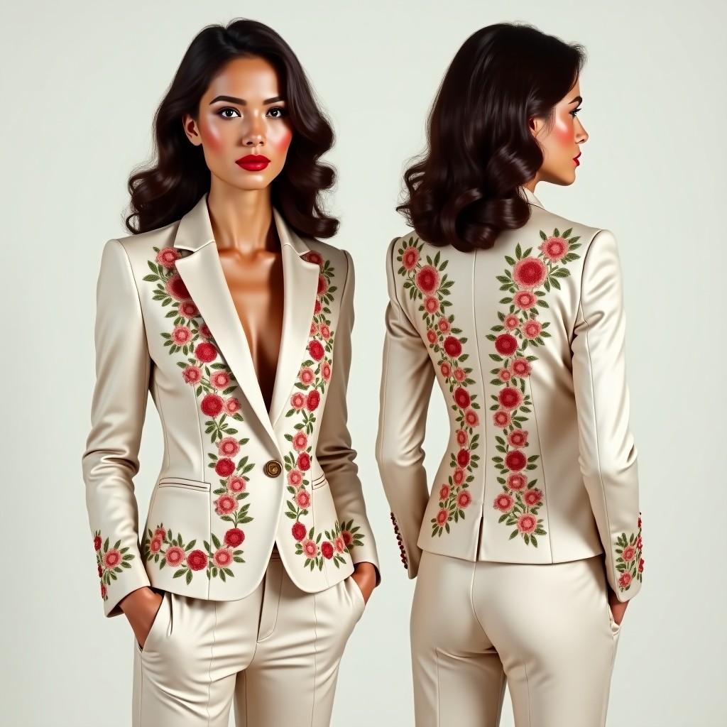 Graceful Garden Motif Jacket
