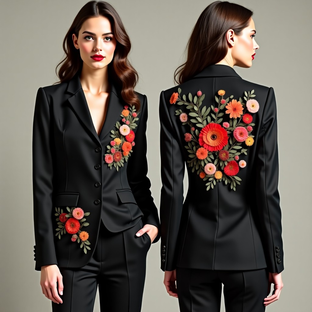 Statement Floral Embroidered Occasion Jacket