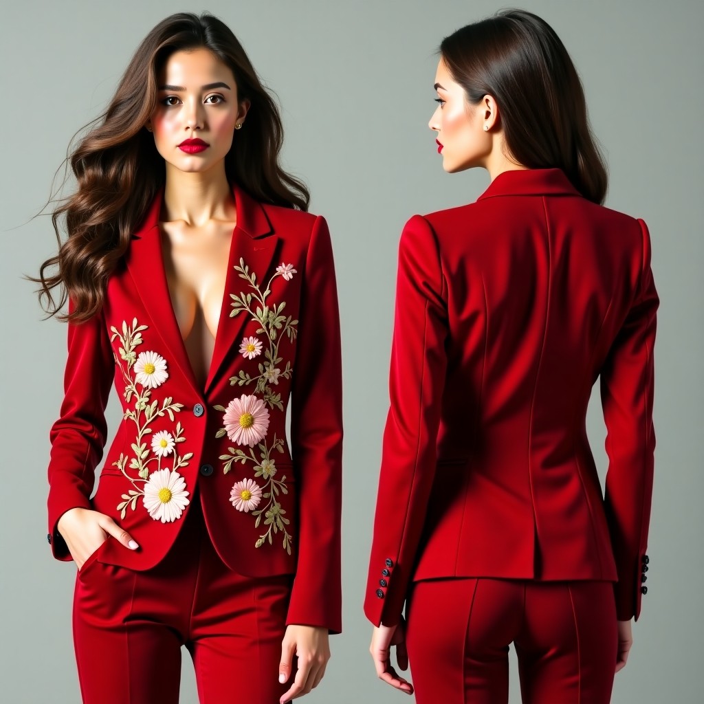 Chic Rose and Botanical Jacket