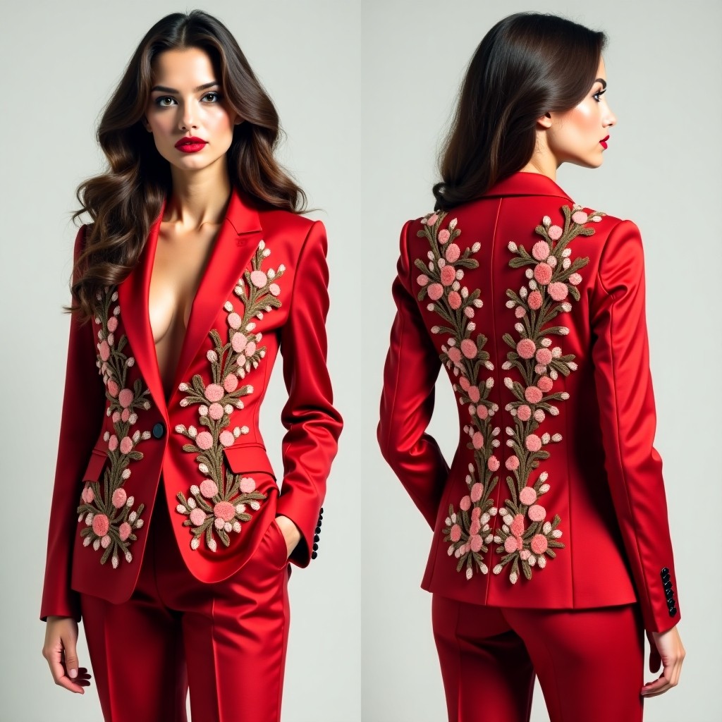 Fine Botanical Embroidery Jacket