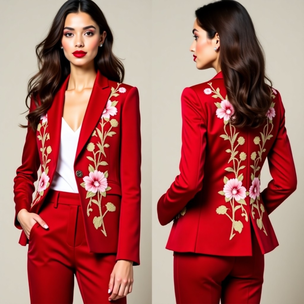 Chic Floral Front Panel Jacket
