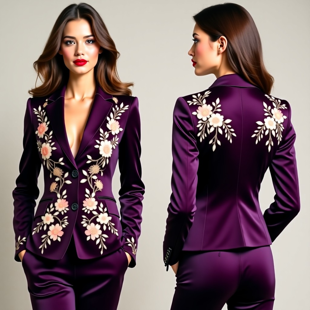 Chic Floral Vine Embroidered Jacket