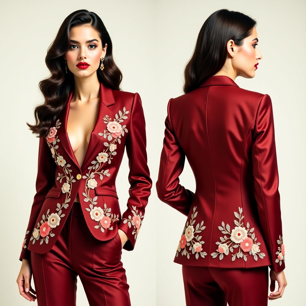 Sophisticated Rose Vine Jacket