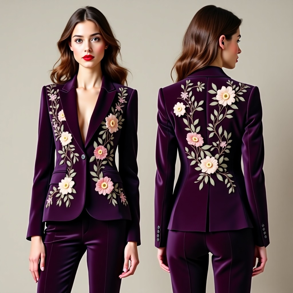 Premium Botanical Cuff Jacket