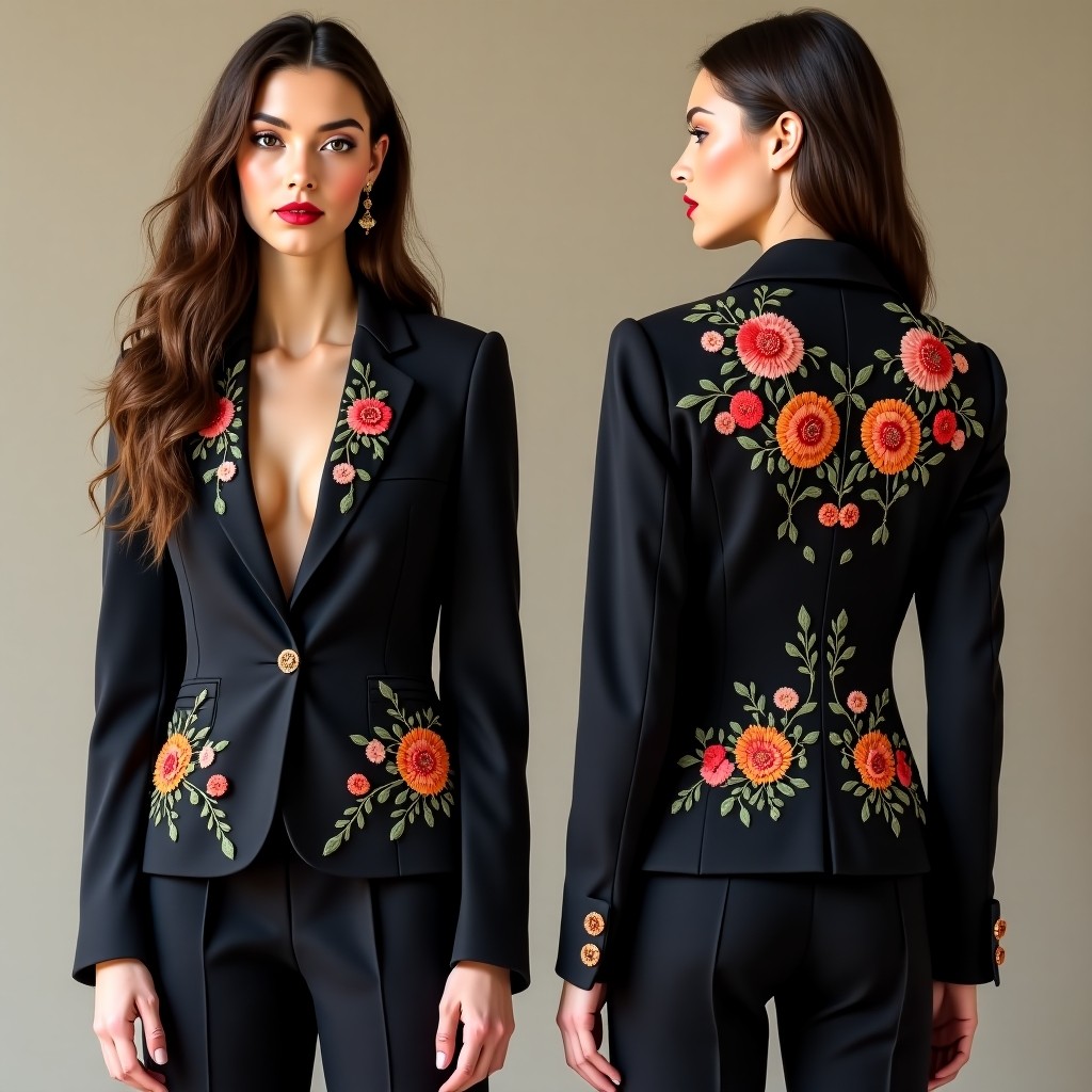 Ornamental Vine Front Jacket