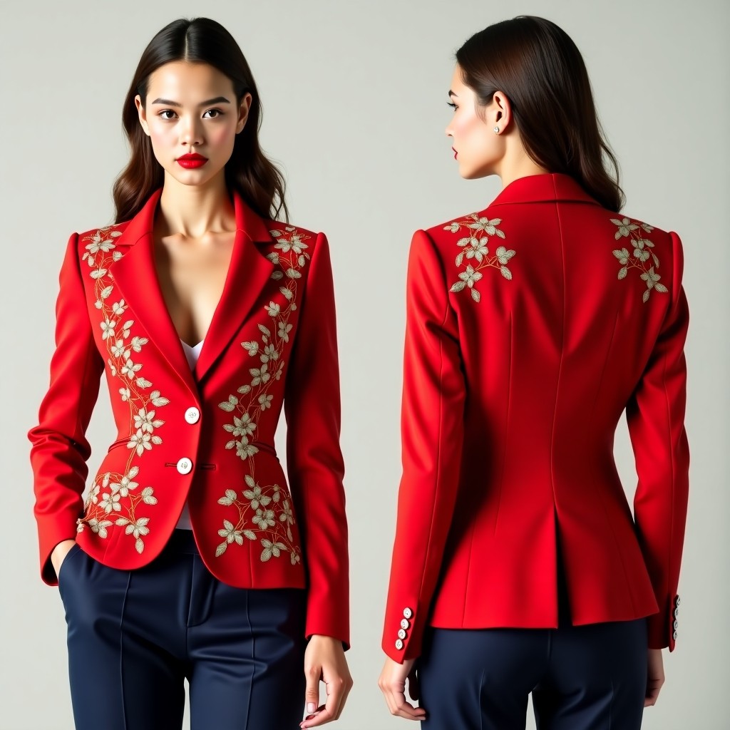 Luxury Floral Detail Jacket