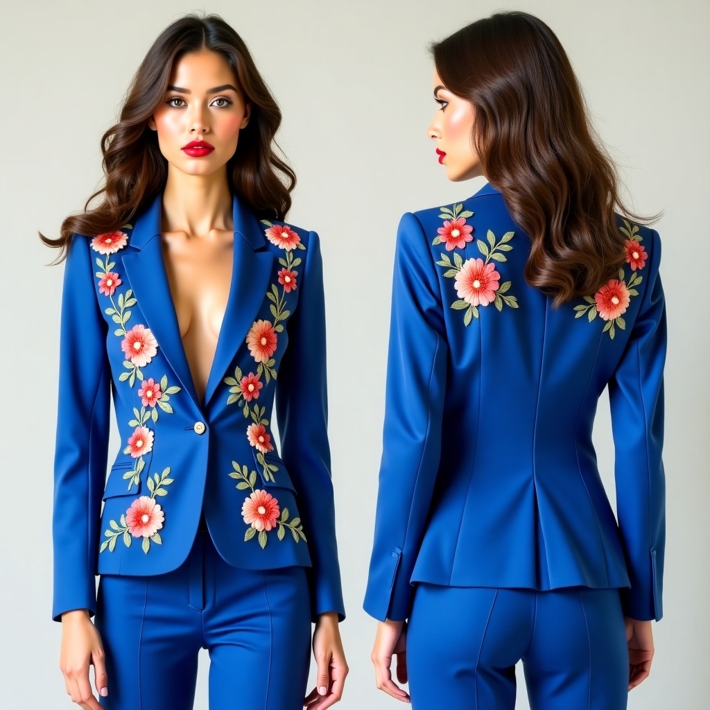 Elegant Leaf Scroll Jacket