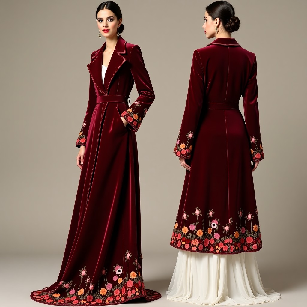 Grand Floral Scroll Moroccan Couture