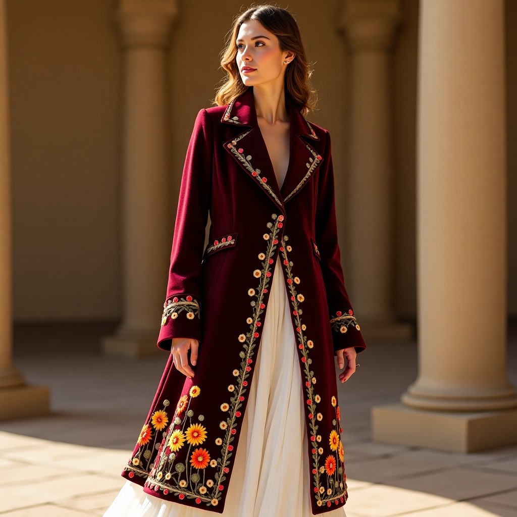 Opulent Arabesque Blossom Evening Wear