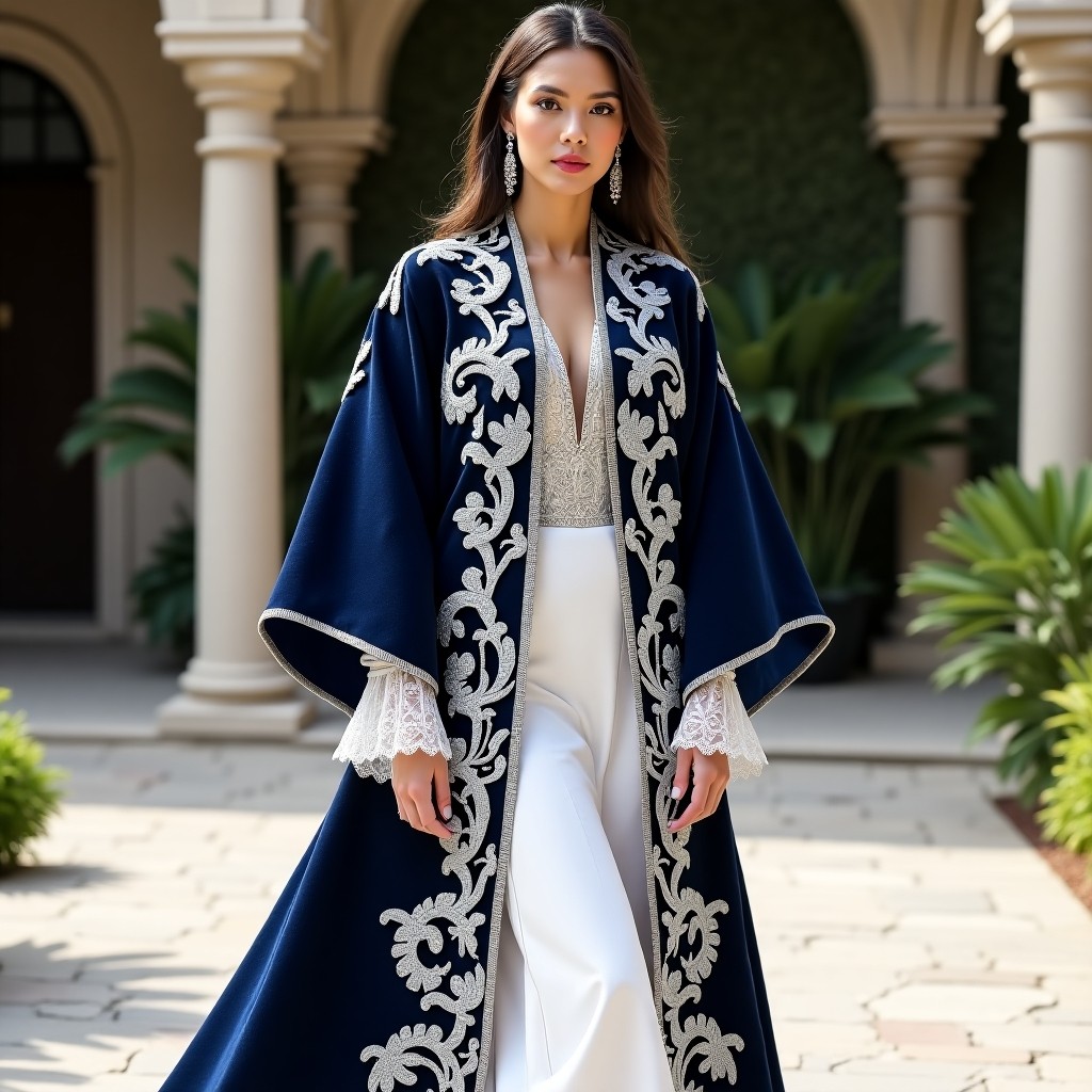 Majestic Moroccan Petal Heritage Gown