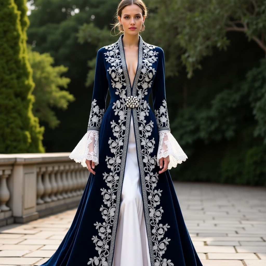 Royal Moroccan Floral Garden Gown