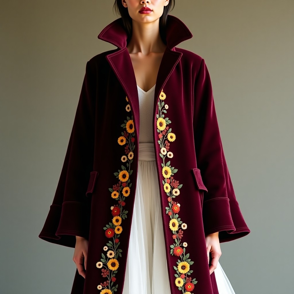 Elegant Moroccan Vine Blossom Couture