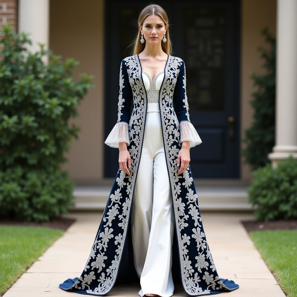 Majestic Arabesque Floral Heritage Gown
