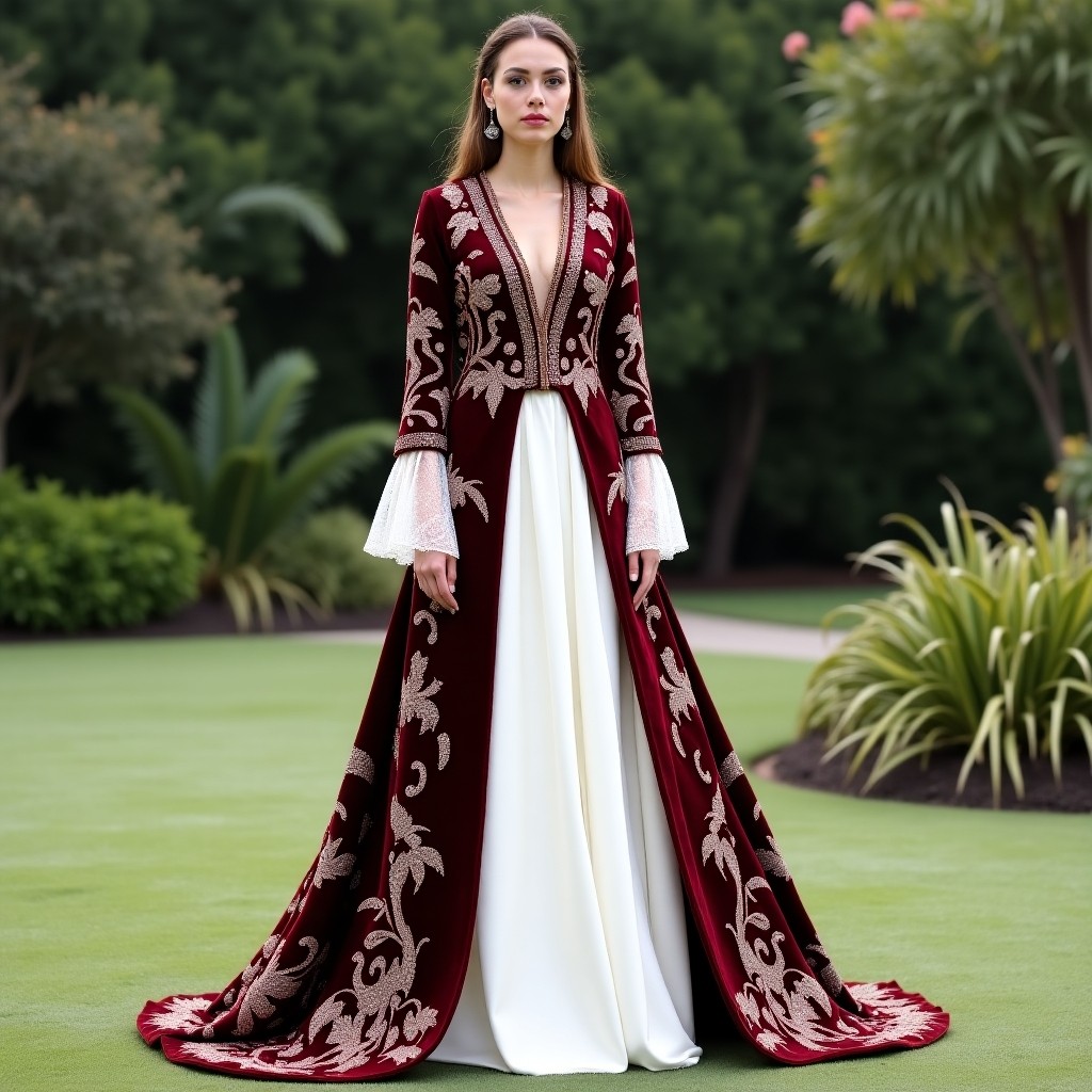 Luxurious Moroccan Floral Trail Couture