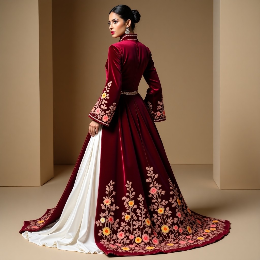 Grand Moroccan Scroll Garden Gown