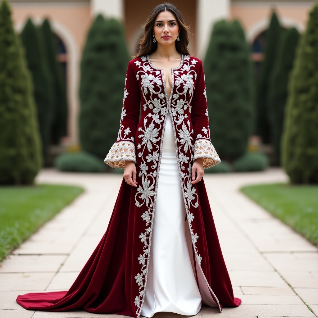 Royal Moroccan Floral Garden Gown