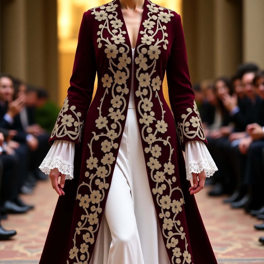 Refined Moroccan Arabesque Blossom Gown
