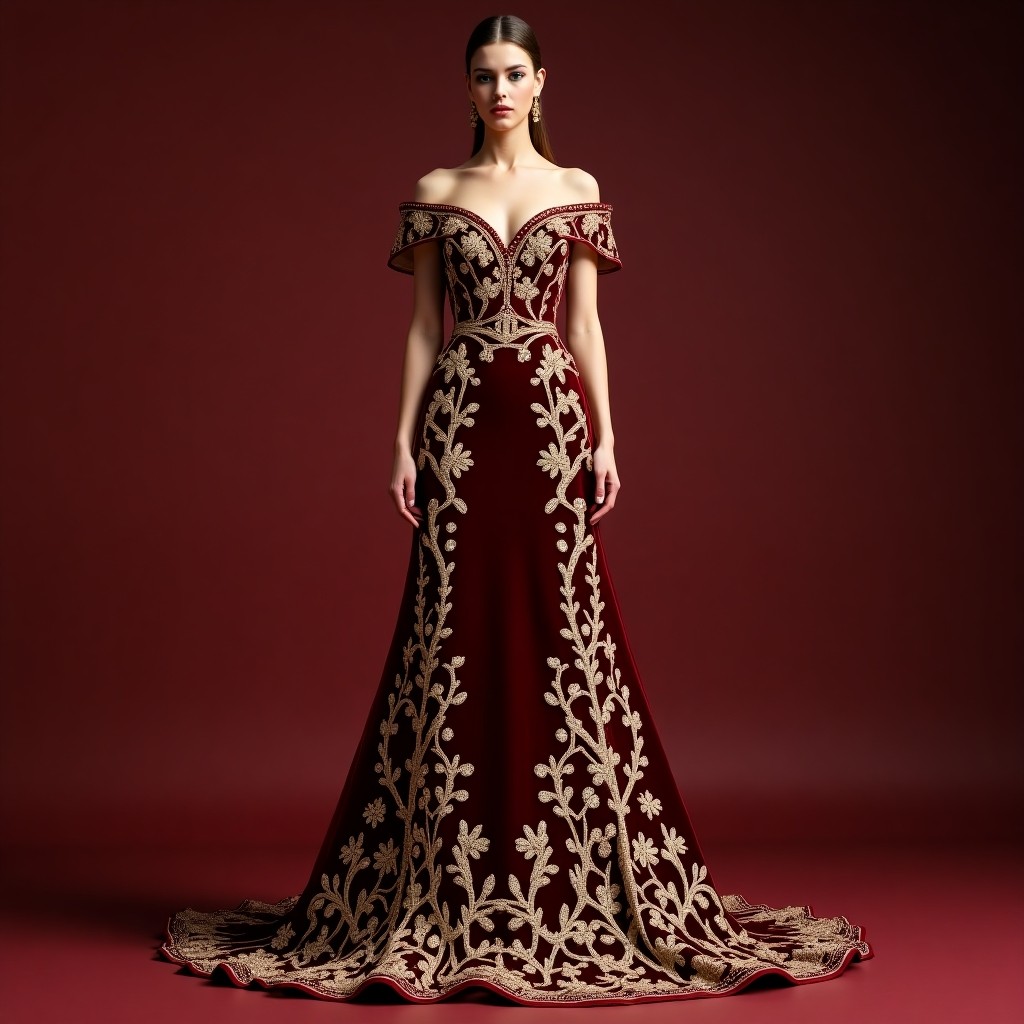 Regal Macedonian Ornamental Folk Dress
