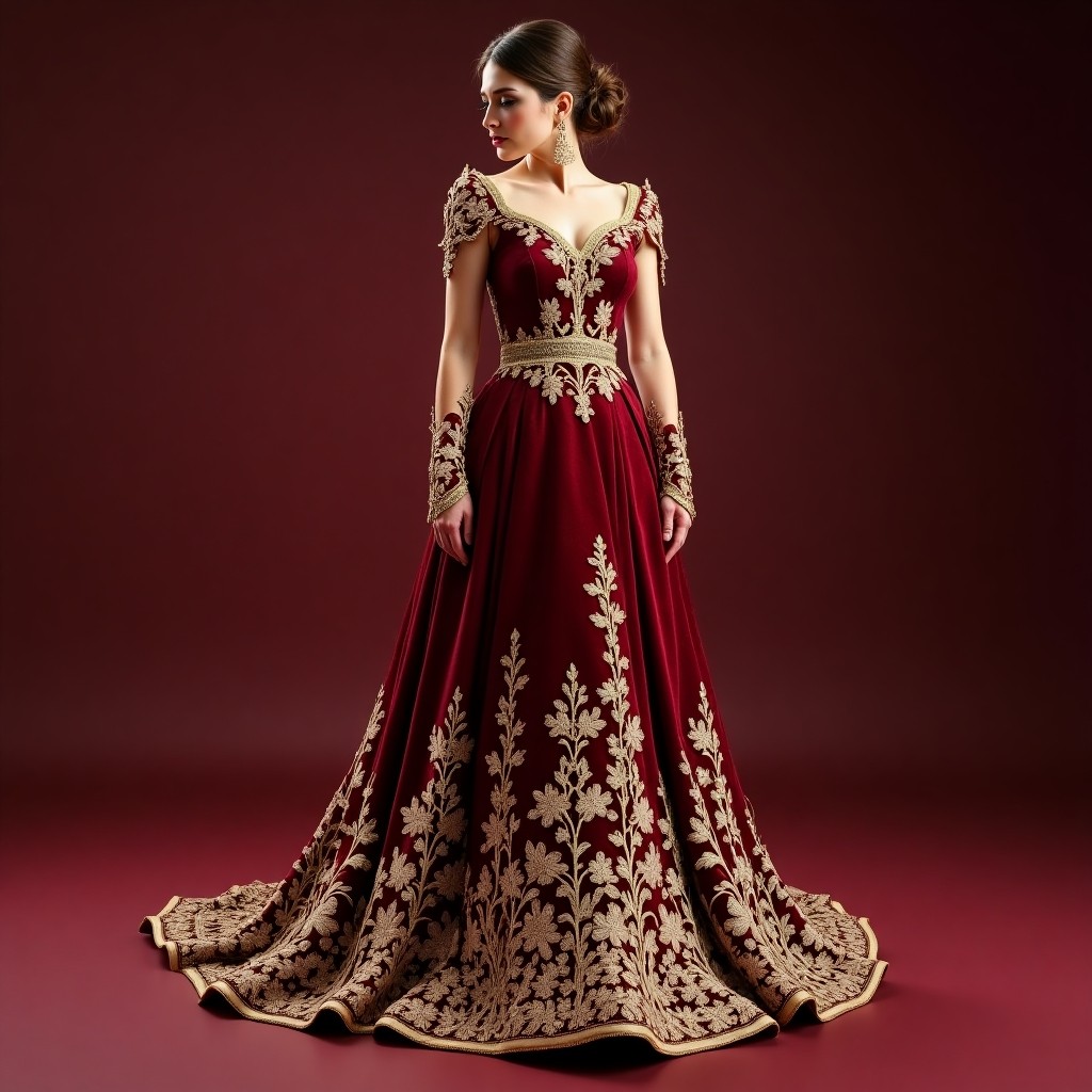 Signature Macedonian Floral Celebration Dress