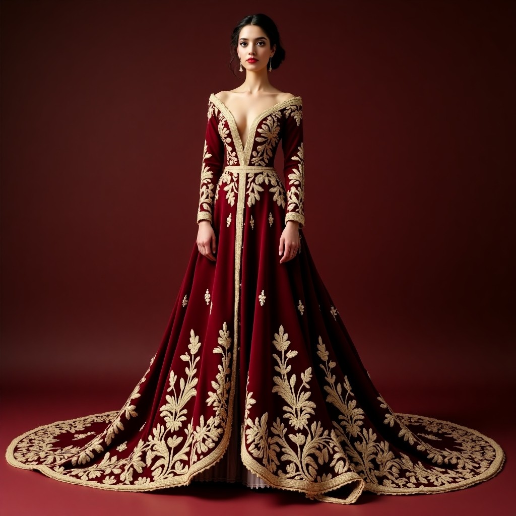 Royal Macedonian Floral Heritage Dress