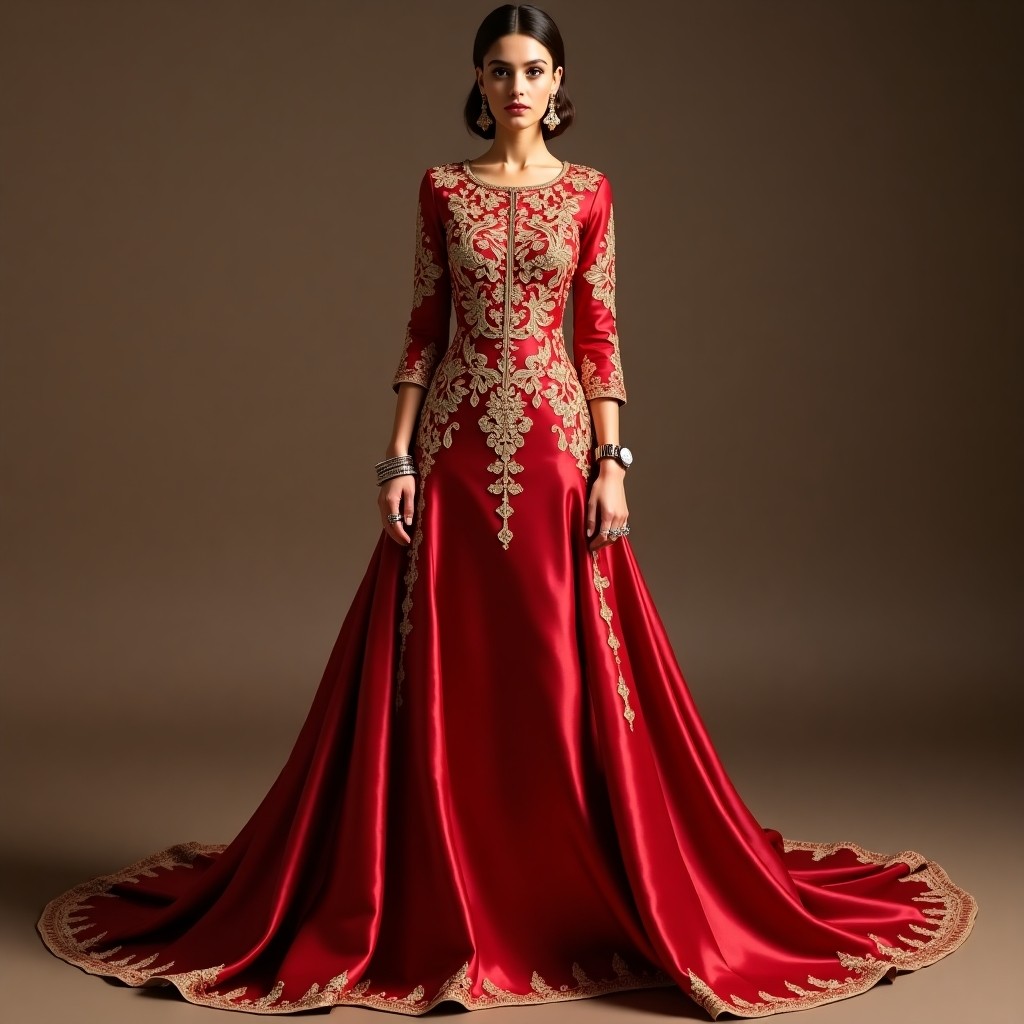 Magnificent Macedonian Garden Embroidery Dress