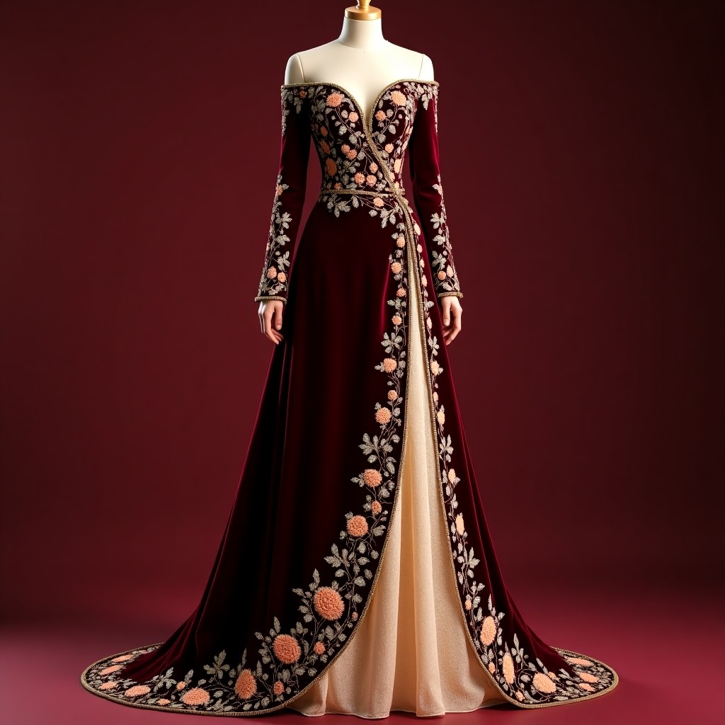 Regal Macedonian Ornamental Embroidery Dress
