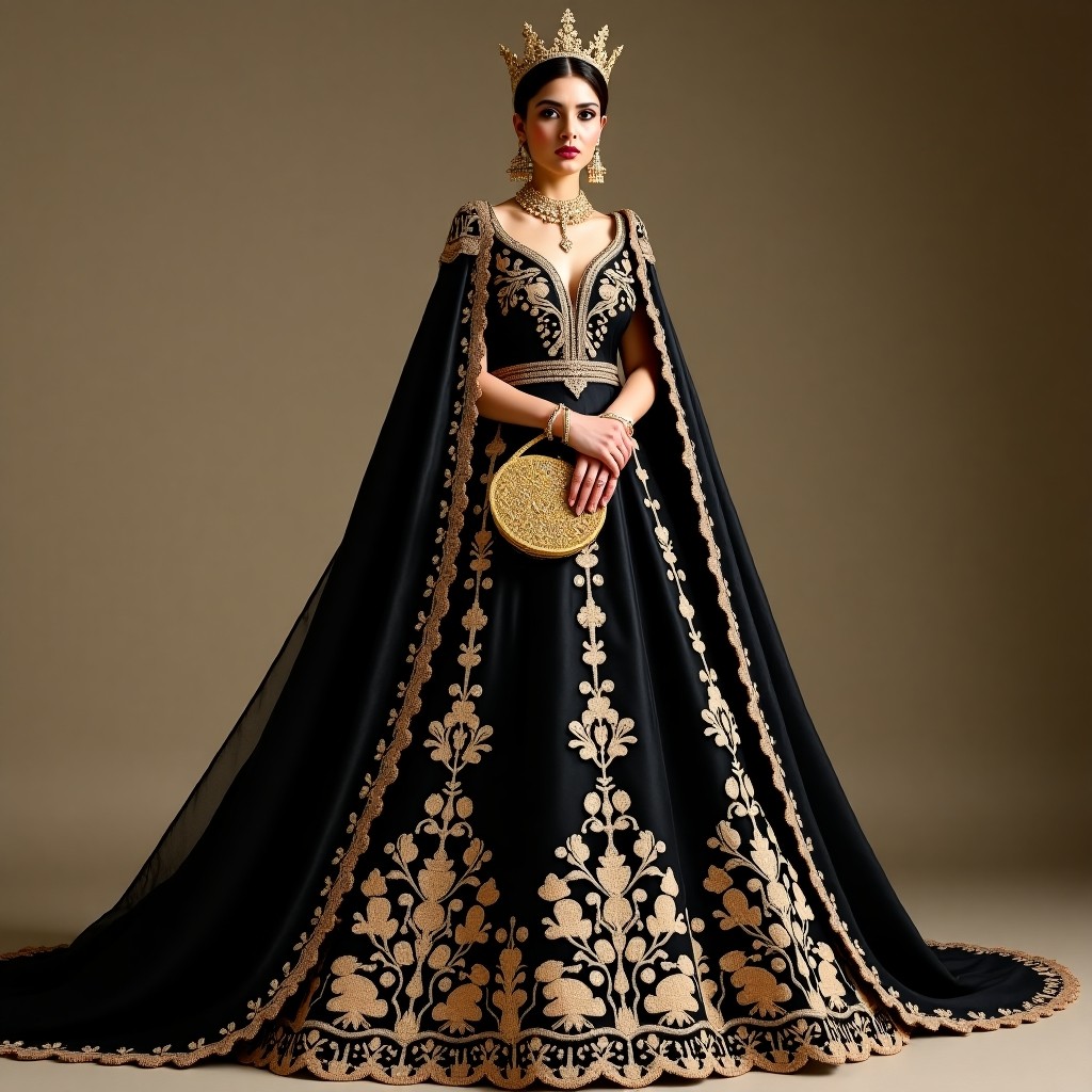 Imperial Macedonian Blossom Embroidery Dress