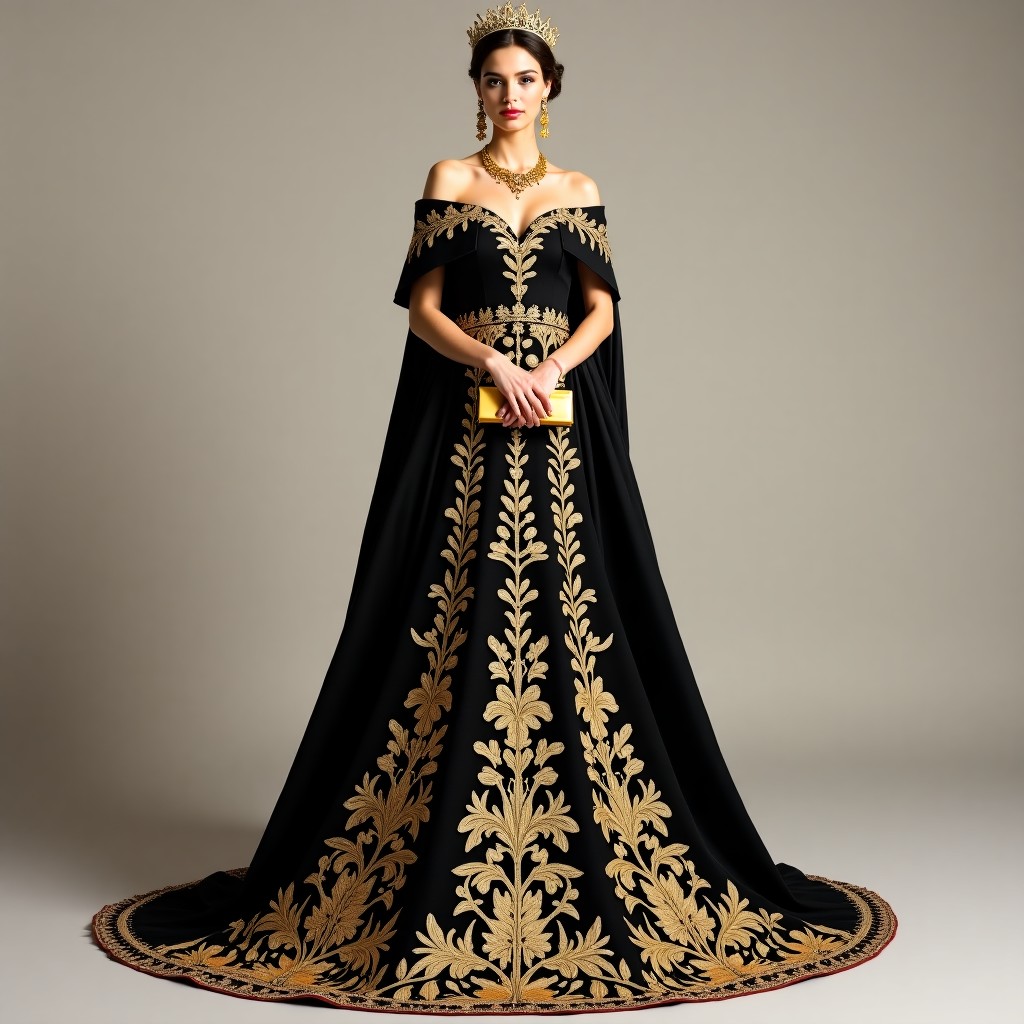 Exquisite Macedonian Ornamental Heritage Gown