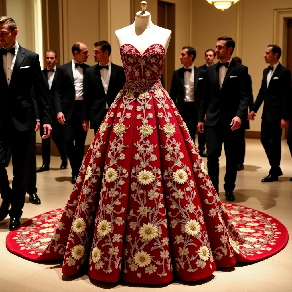 Royal Botanical Embroidered Ball Gown