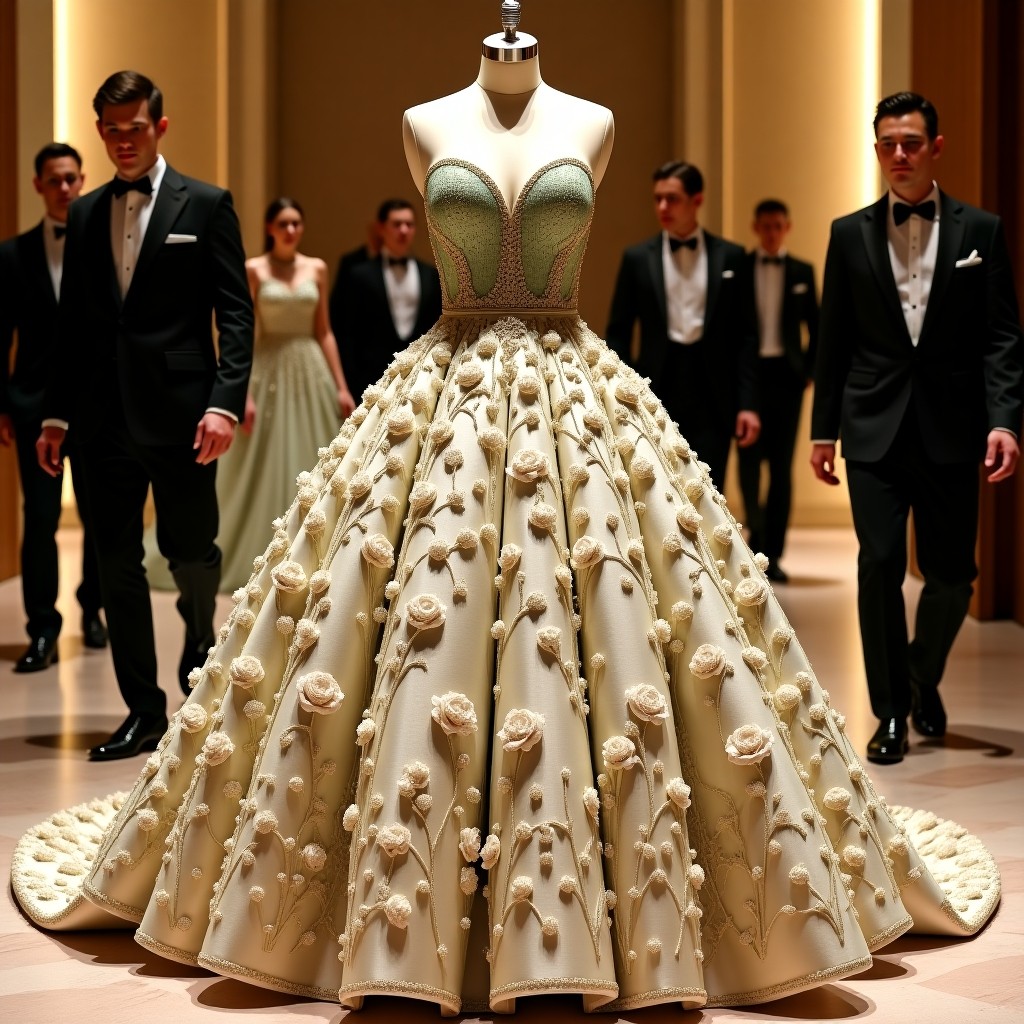 Opulent Garden Floral Ball Gown