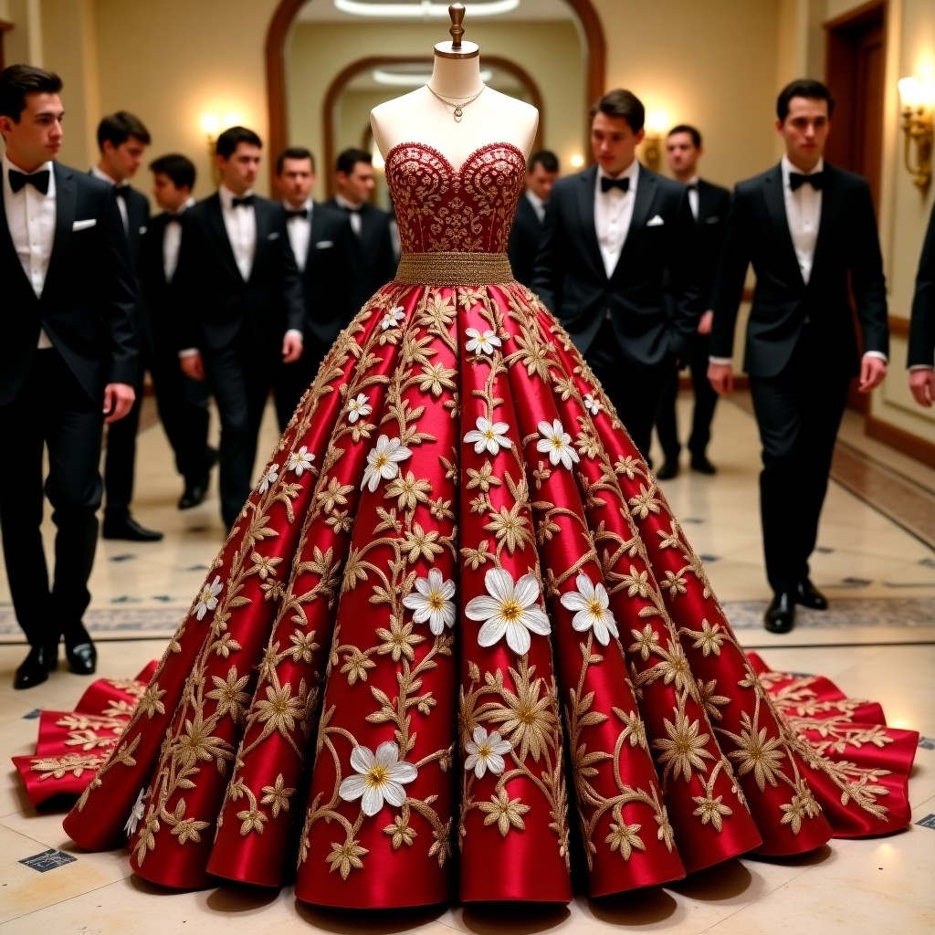Signature Ornamental Floral Ball Gown