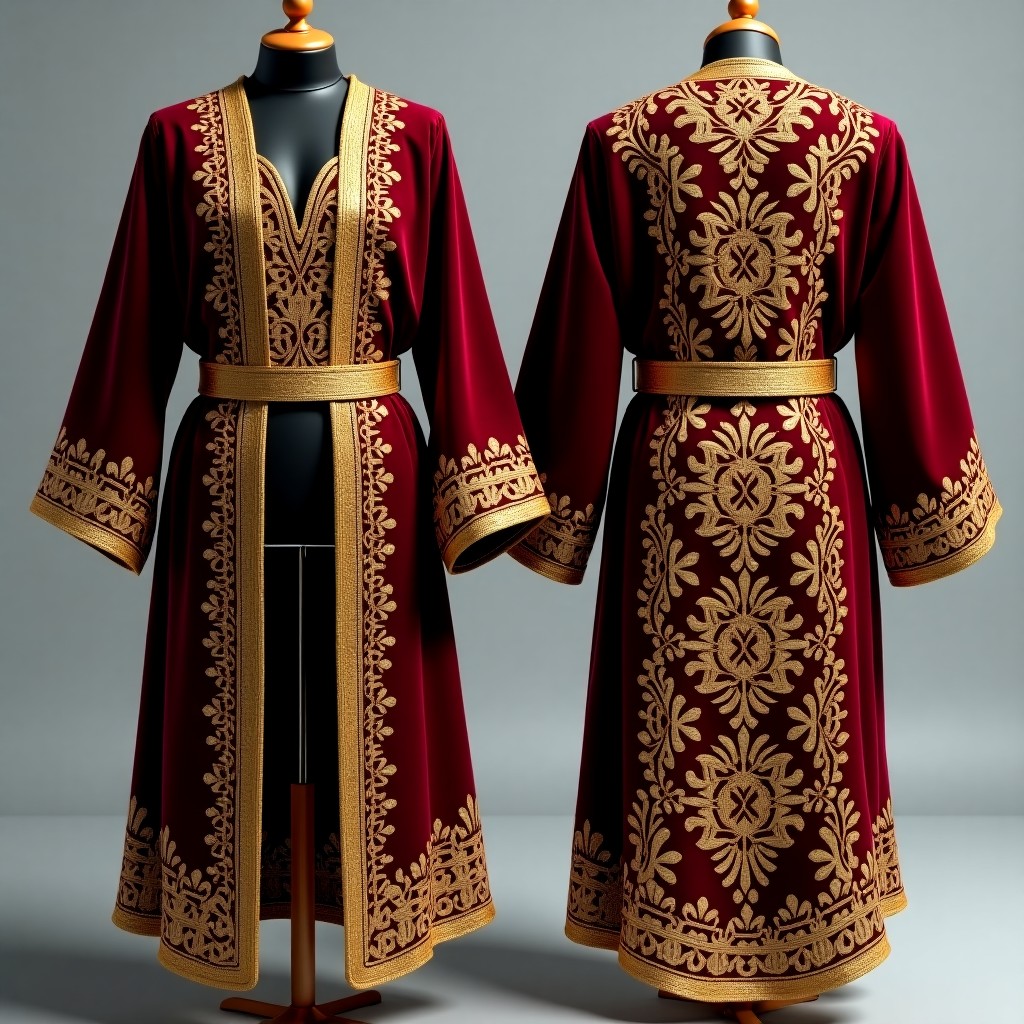 Women's Formal Jacket with Symmetrical Ornamental Embroidery